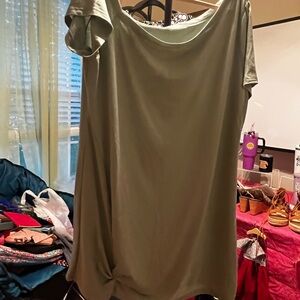 Chic Olive Green High Low Dress